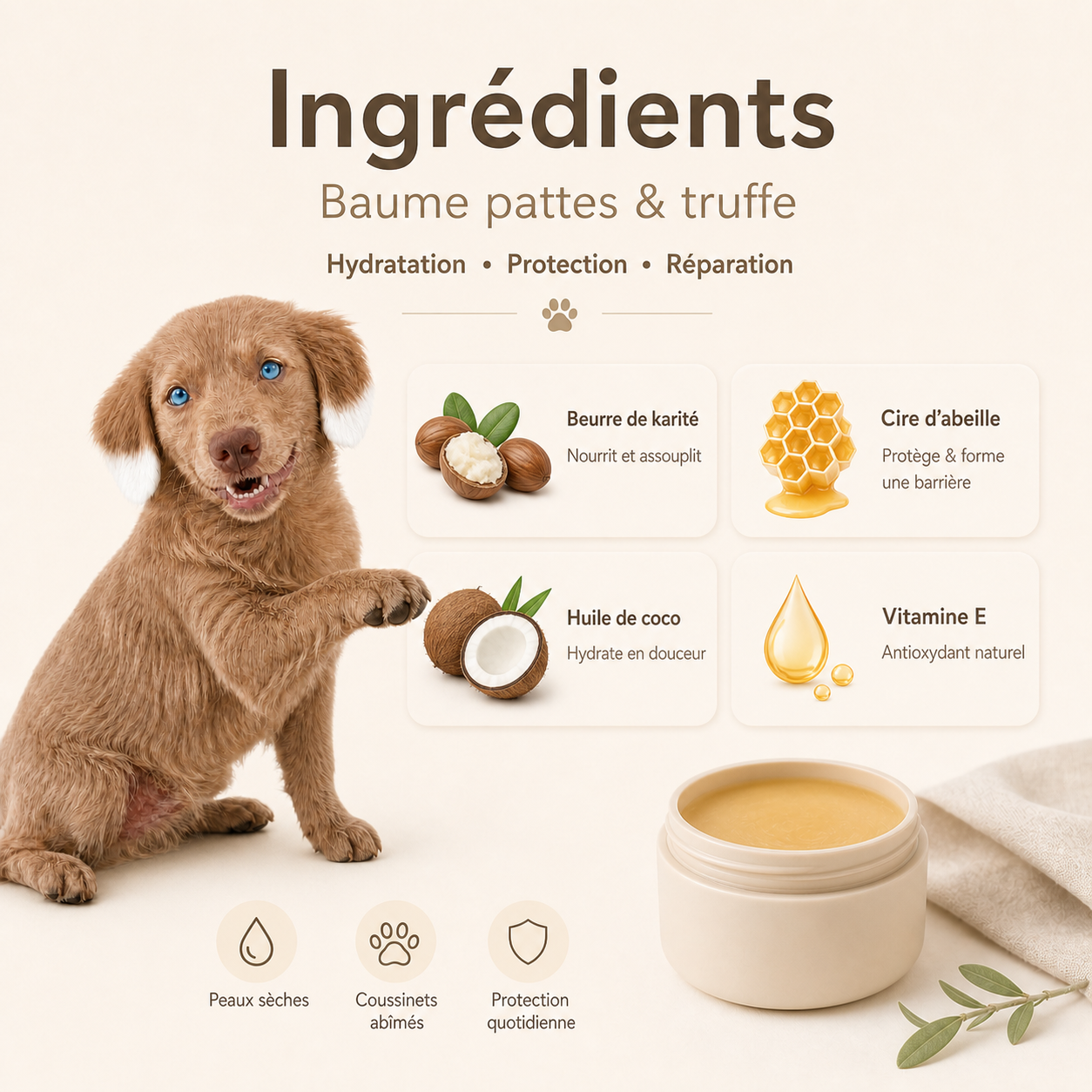 Baume Réparateur Coussinets & Truffe